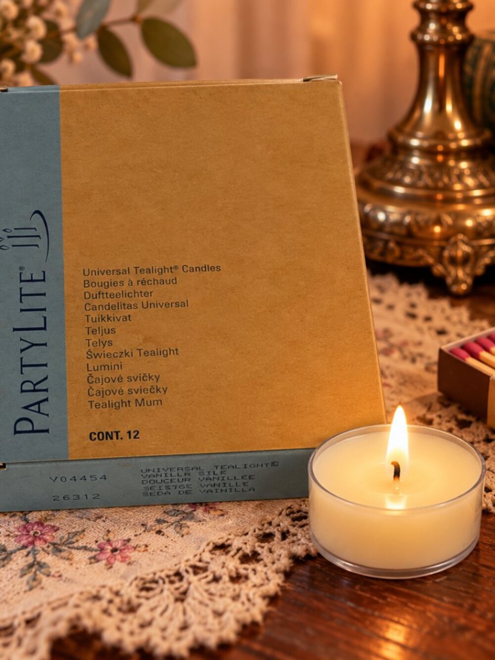 Vintage PartyLite Vanilla Silk Universal Tealight Candles V04454 – Lot of 10